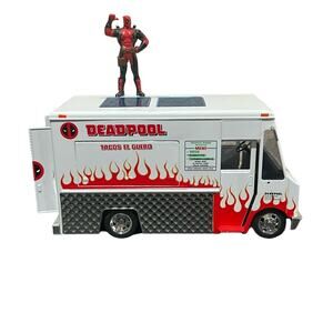 Jada Die Cast Marvel 1:24 Taco Truck and Deadpool Figure Taco Tuesday